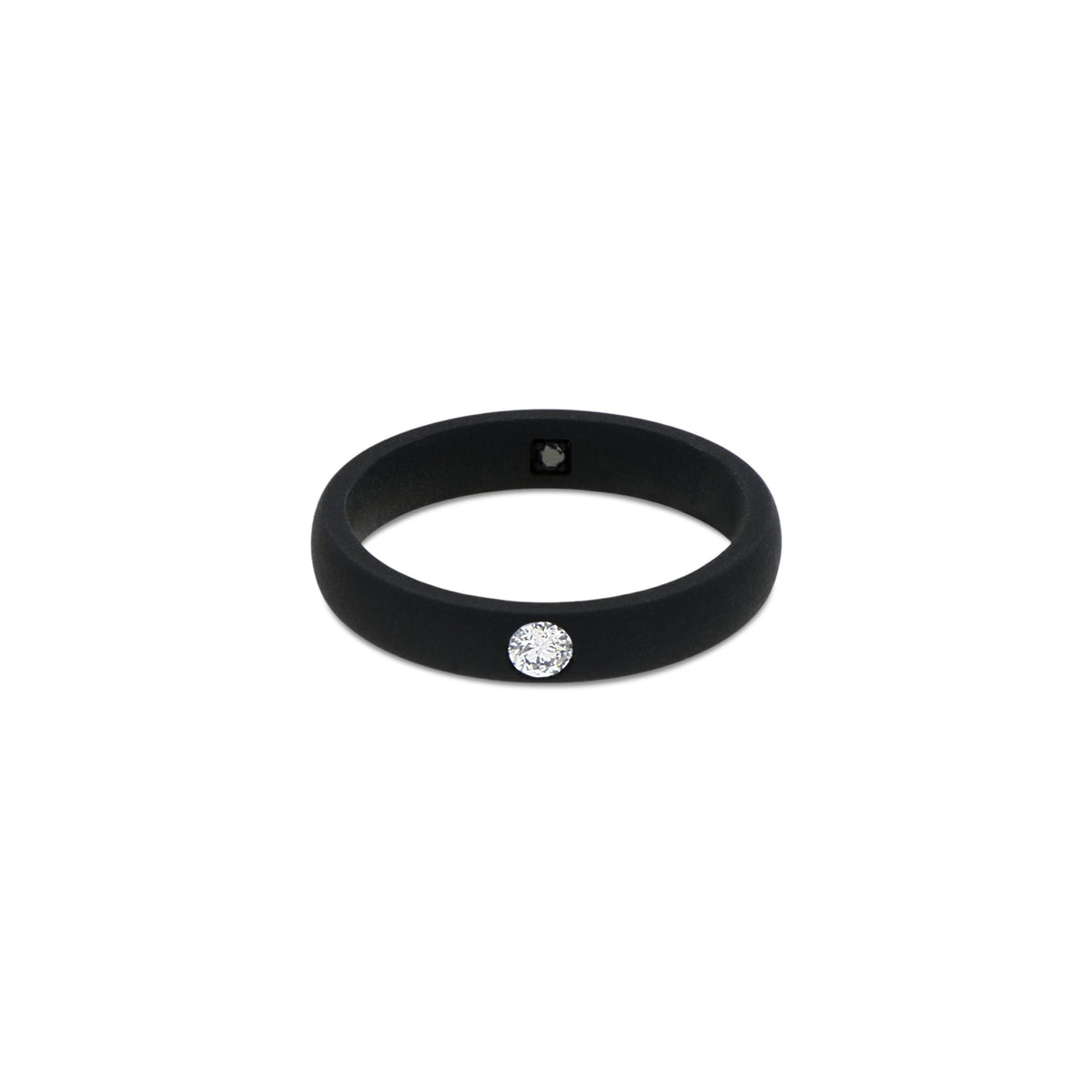 SOLITARIO UOMO IN TITANIO NERO CON DIAMANTE WHITE DA 10 PUNTI