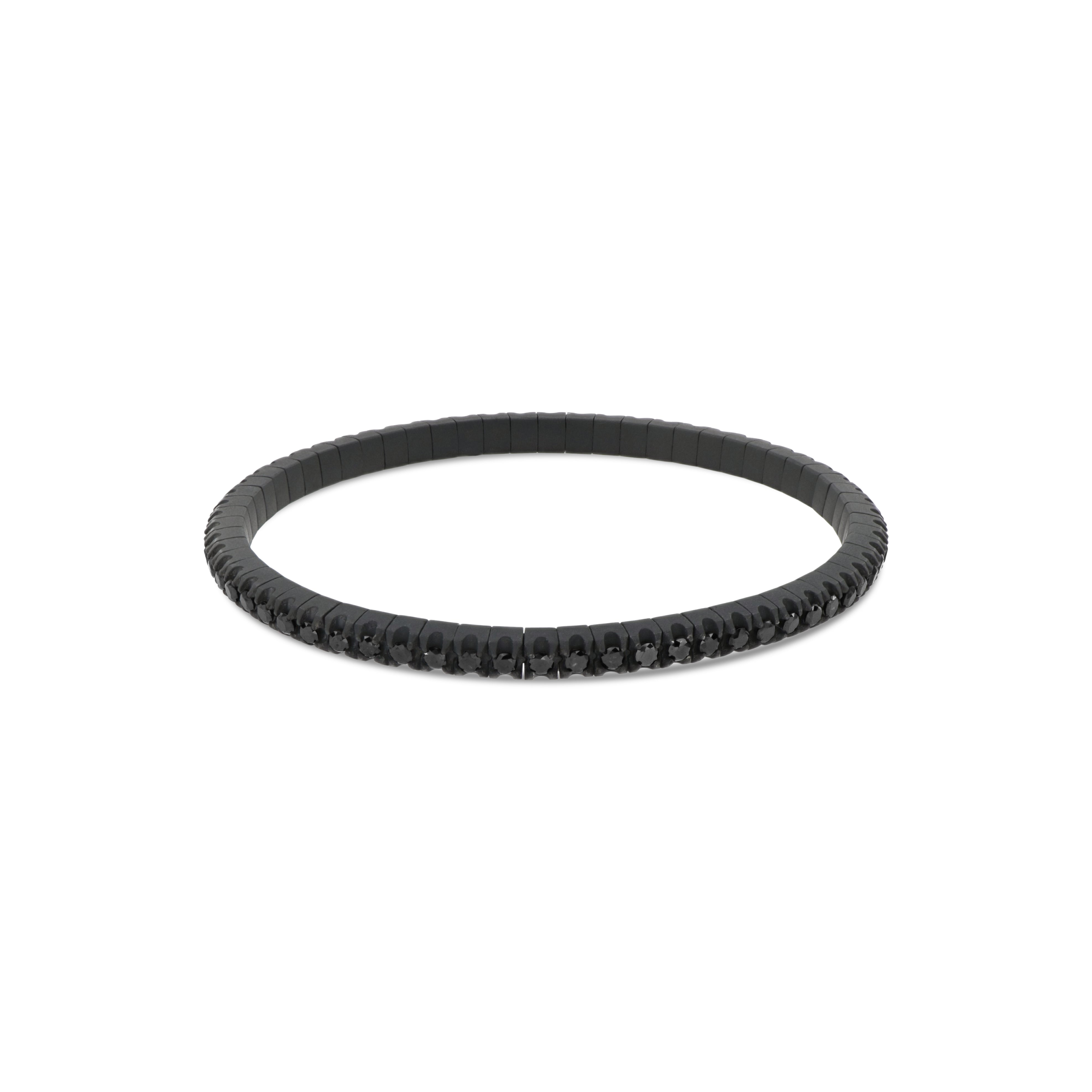 BRACCIALE TENNIS IN TITANIO NERO E DIAMANTI BLACK DA 5 PUNTI