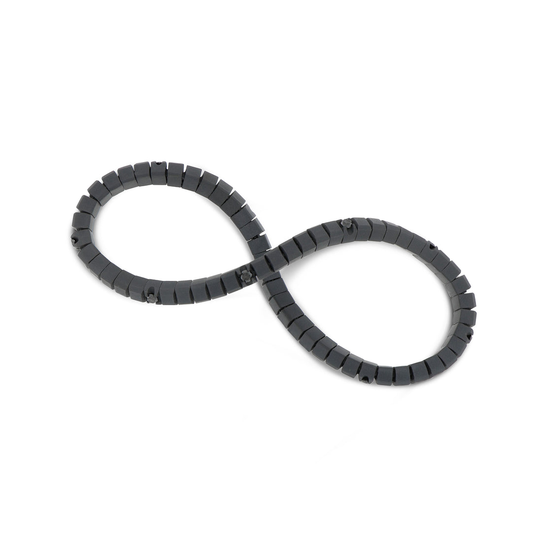 BRACCIALE TENNIS LINEA ELASTICA IN TITANIO NERO E 10 DIAMANTI BLACK DA 5 PUNTI