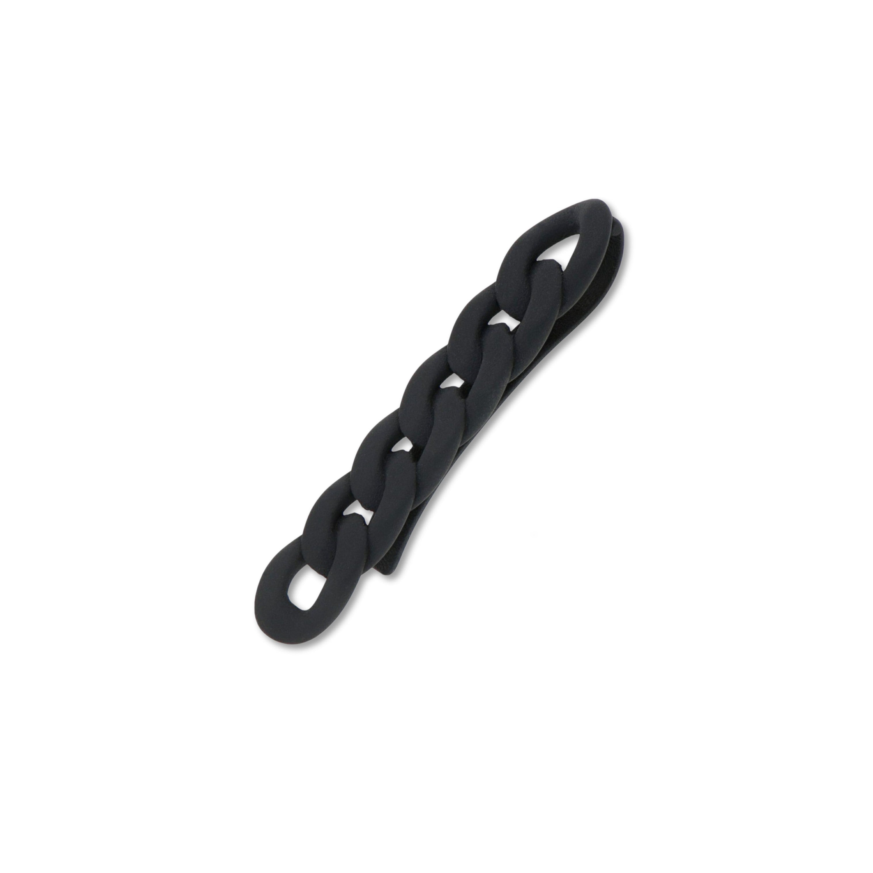 FERMA CRAVATTA GROUMETTE IN TITANIO NERO